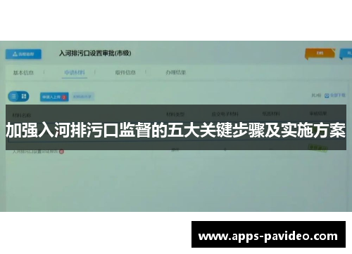 加强入河排污口监督的五大关键步骤及实施方案 加强入河排污口监督的五大关键步骤及实施方案